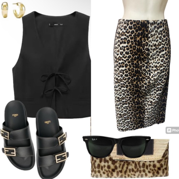 Brat Star Midi Skirt Animal Print women size S - Picture 5 of 5